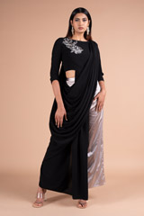 Saree Gown With Blouse And Pants