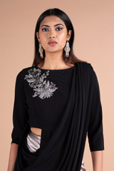 Saree Gown With Blouse And PantsDSC06982