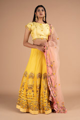 Yellow Sequin Work LehengaDSC06819