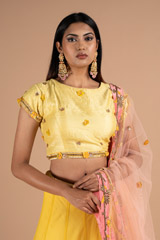 Yellow Sequin Work LehengaDSC06820