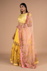 Yellow Sequin Work LehengaDSC06823