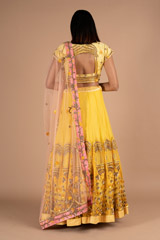 Yellow Sequin Work LehengaDSC06827
