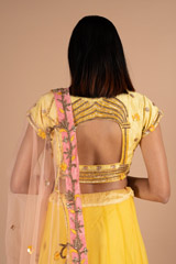 Yellow Sequin Work LehengaDSC06828