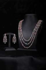 Silver Stone Necklace Set