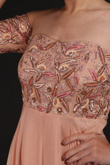 Peach Off Shoulder GownIMG_0769