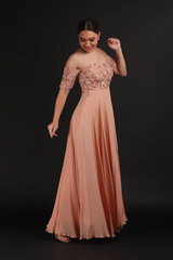 Peach Off Shoulder GownIMG_0777