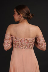Peach Off Shoulder GownIMG_0784