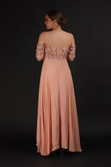 Peach Off Shoulder GownIMG_0787