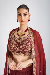 Red Embroidered Lehenga_DSC4483-Edit