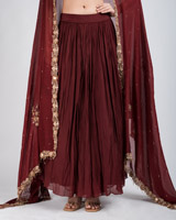 Red Embroidered Lehenga_DSC4484