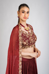 Red Embroidered Lehenga_DSC4487-Edit