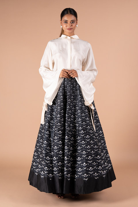 Black and white Shirt and Skirt