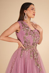 One-shoulder Pleated GownDSC01832