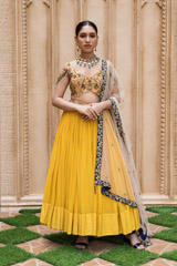 Mustard Floral Embroidered Lehenga_DSC9968-Edit