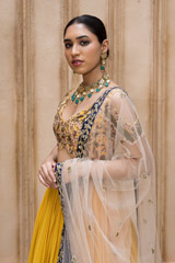 Mustard Floral Embroidered Lehenga_DSC9978-Edit