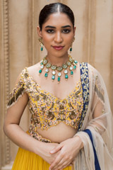 Mustard Floral Embroidered Lehenga_DSC99831-Edit