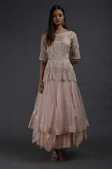 Peach Peplum Gown1232_video