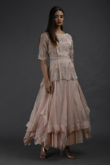 Peach Peplum Gown_SUB8809