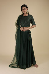 Green Embroidered Lehenga1237_video