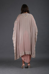 Grey Chikankari Cape With DressIMG_4849