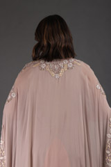 Grey Chikankari Cape With DressIMG_4850