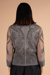 Black Hand Embroidered Top Bottom SetDSC06944