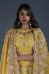 Yellow Peplum Lehenga SetIMG_5020