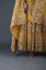 Yellow Peplum Lehenga SetIMG_5022