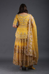 Yellow Peplum Lehenga SetIMG_5040