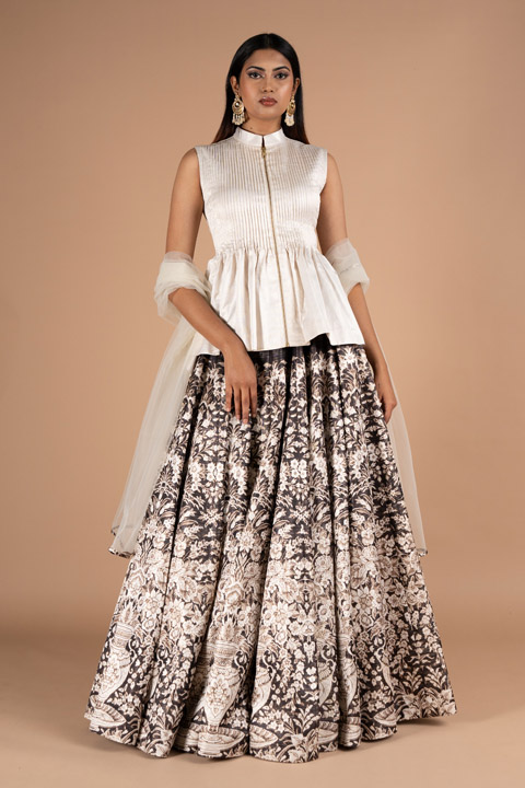 Vase Printed Lehenga