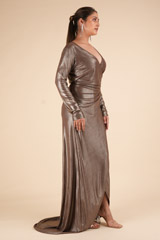Metallic Copper Brown  GownDSC00811
