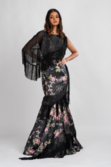 Black Floral Printed Gown_DSC7697-Edit