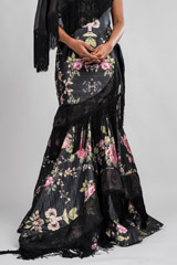 Black Floral Printed Gown_DSC7708
