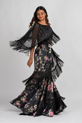 Black Floral Printed Gown_DSC7715-Edit