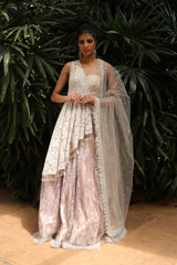 Beige Embellished Lehenga With  Peplum TopIMG_0757