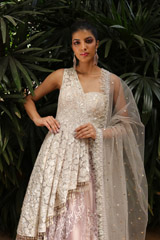 Beige Embellished Lehenga With  Peplum TopIMG_0764