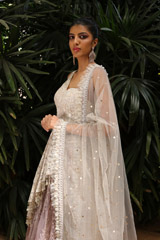 Beige Embellished Lehenga With  Peplum TopIMG_0767