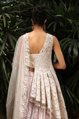 Beige Embellished Lehenga With  Peplum TopIMG_0796