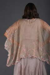 Grey Balloon Gown With A CapeIMG_4931