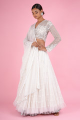 White Tiered LehengaDSC07033