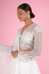 White Tiered LehengaDSC07034