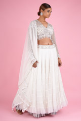 White Tiered LehengaDSC07035