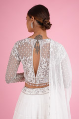 White Tiered LehengaDSC07040