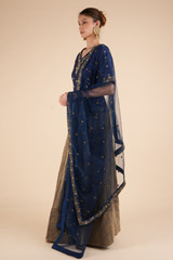 Navy Blue Embellished Lehenga SetDSC00845