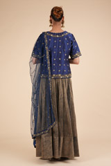 Navy Blue Embellished Lehenga SetDSC00851