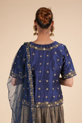 Navy Blue Embellished Lehenga SetDSC00852