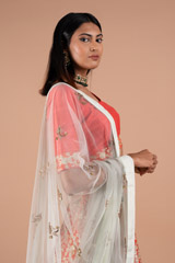 Red Leaves Pattern LehengaDSC08504