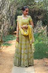 Yellow Embroidered LehengaIMG_9740