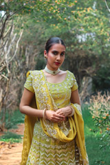 Yellow Embroidered LehengaIMG_9752