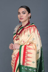 Yellow Ikat Silk SareeIMG_6218